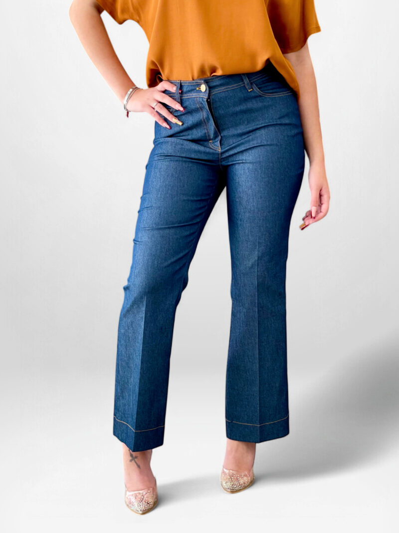 Pantalone in denim linea sartoriale