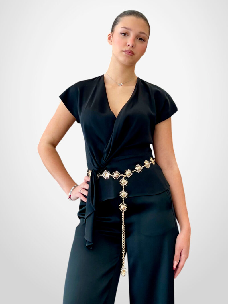 Blusa con fiocco