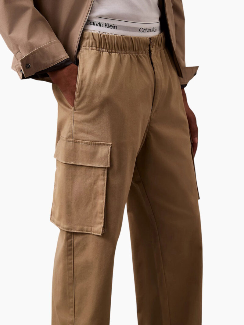 Pantalone cargo in cotone dritti