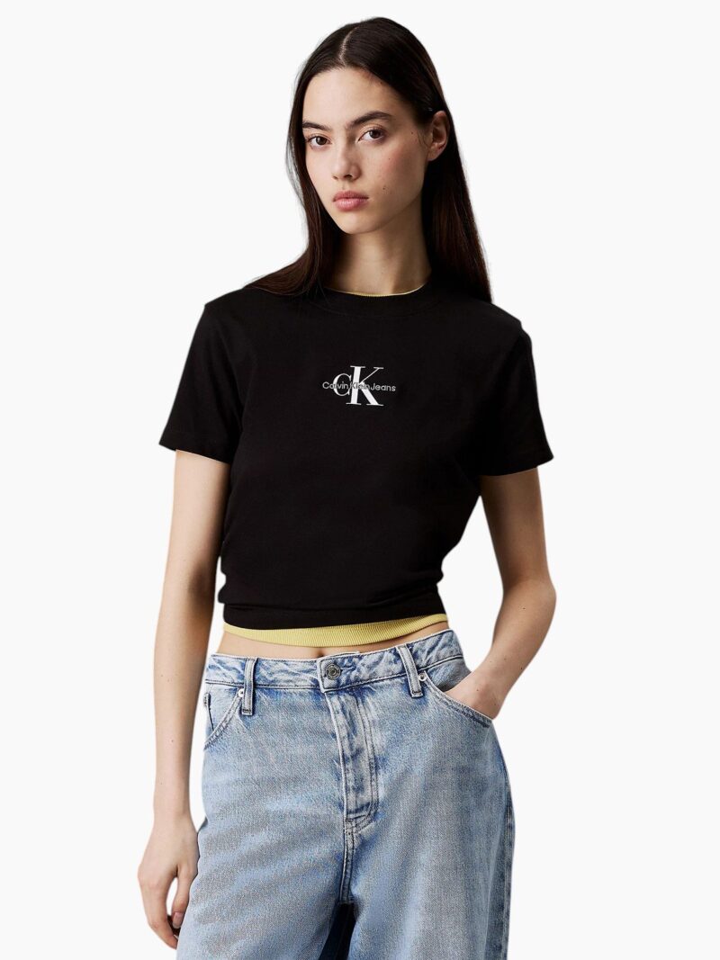T-shirt corta con monogramma