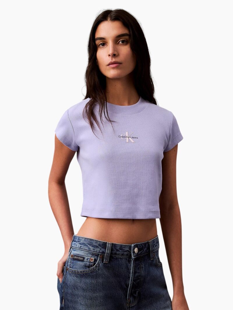 T-shirt slim fit con monogramma